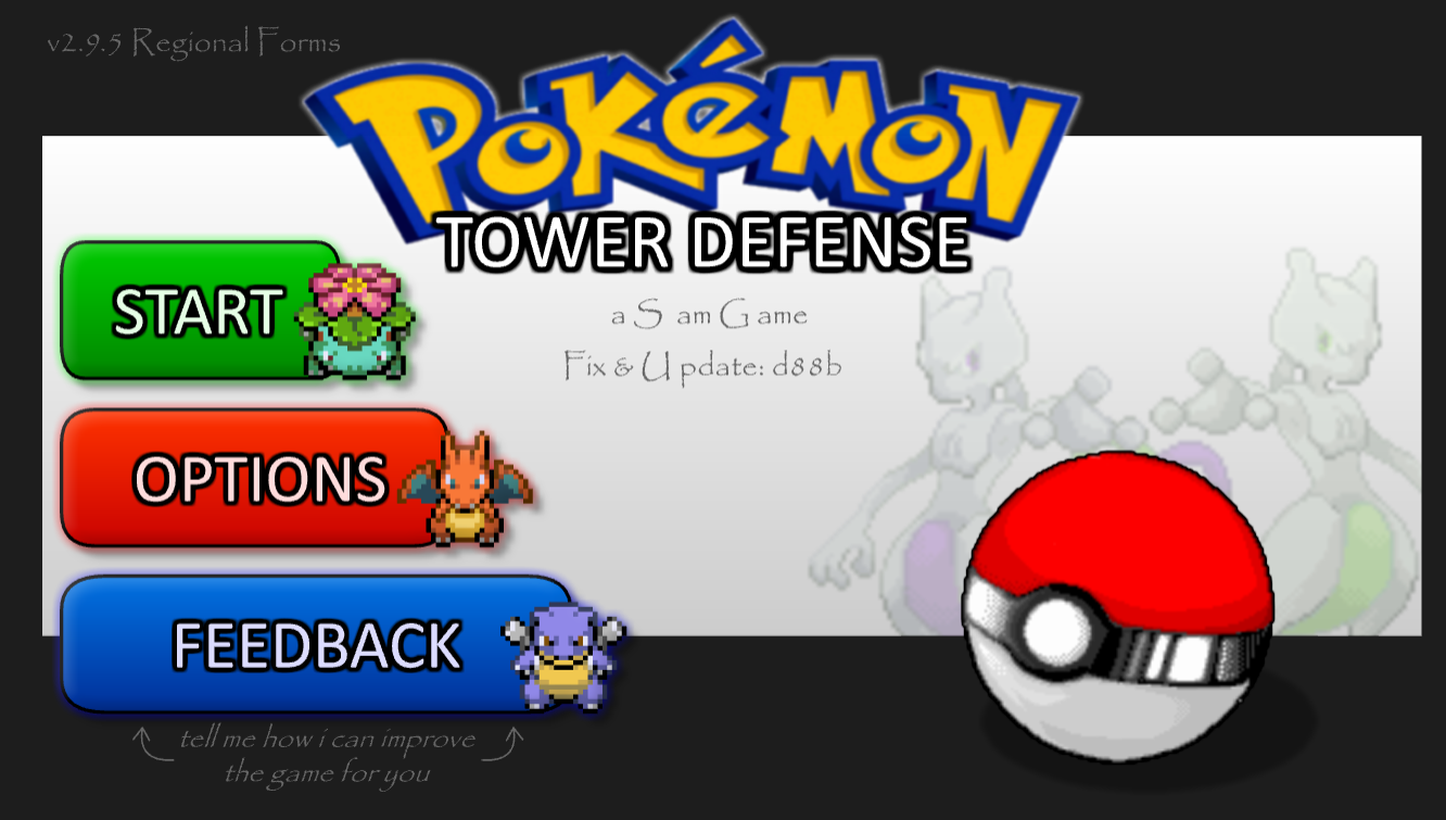 Pokemon Tower Defense 1 Regional Forms